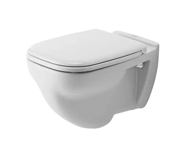 Duravit D-Code - Inodoro suspendido, descarga plana, blanco alpino (ref. 22100900002) — imagen de producto publicada por sanitino.es
