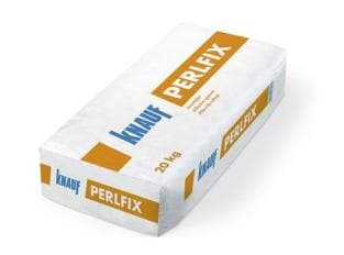 Knauf Perlfix (pasta de agarre/adhesivo de yeso para pegado directo de placas, saco 20kg) — imagen de producto publicada por restatec.com
