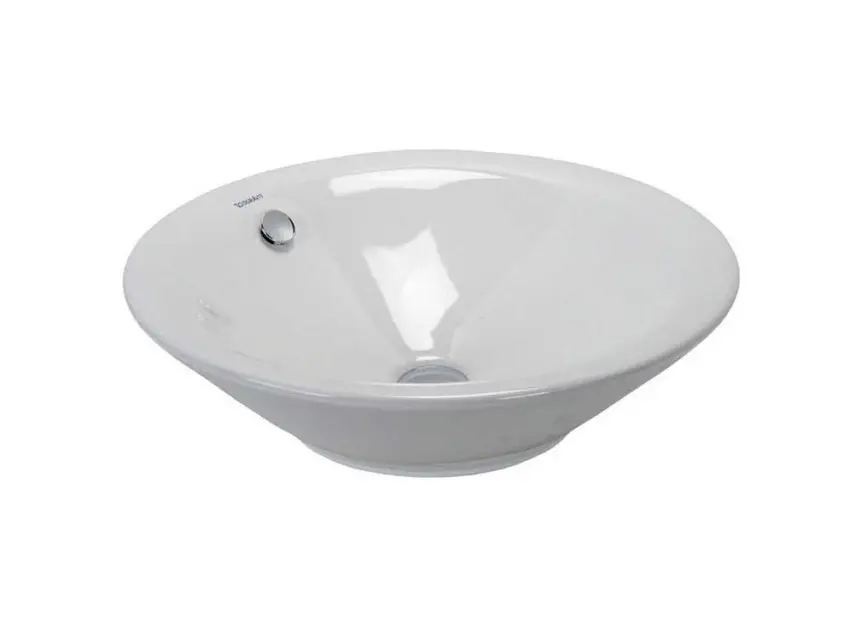 Duravit Starck 1 - Cuenca de lavabo con rebosadero, Ø53cm, WonderGliss, blanca (ref. 04085300001) — imagen de producto publicada por sanitino.es