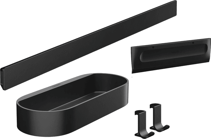 Hansgrohe WallStoris Set de Accesorios para Ducha, negro mate (ref. 27967670) — imagen de producto publicada por hansgrohe.es